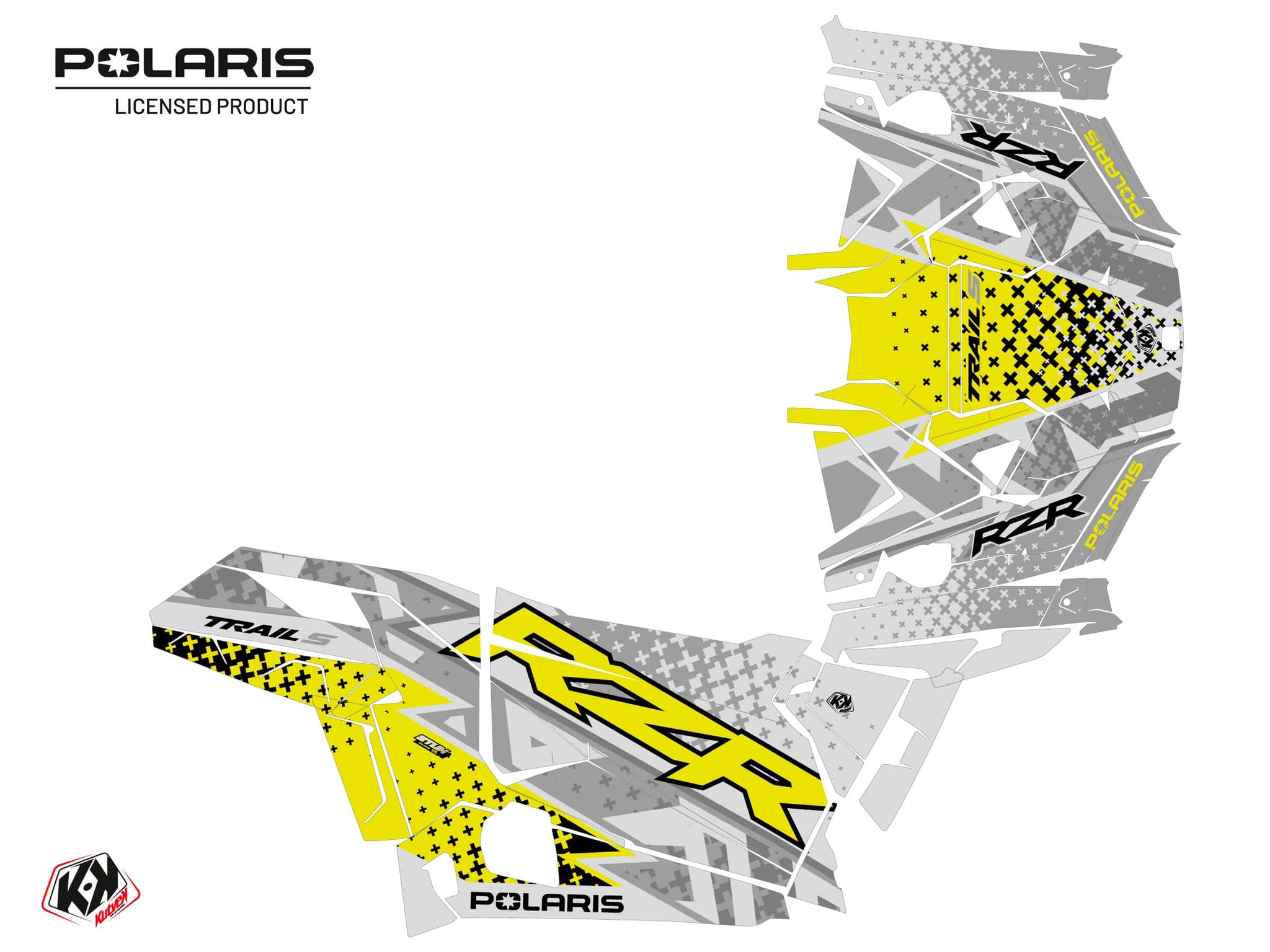 Polaris RZR Trail S UTV Stun Graphic Kit Grey | Polaris | Kutvek - View 2