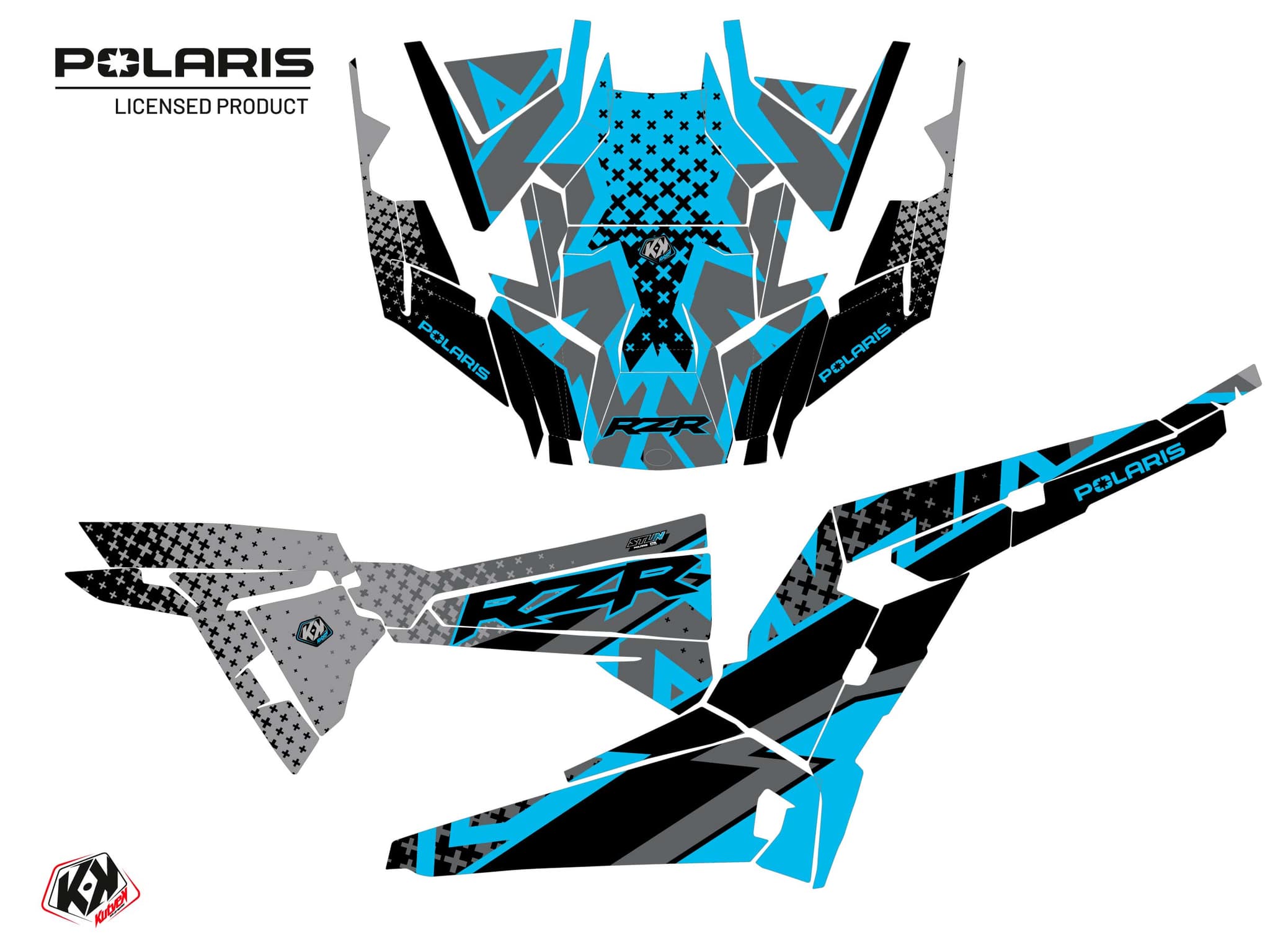 Kit graphique SSV Stun Polaris RZR XP 1000 Bleu | Polaris | Kutvek - View 2
