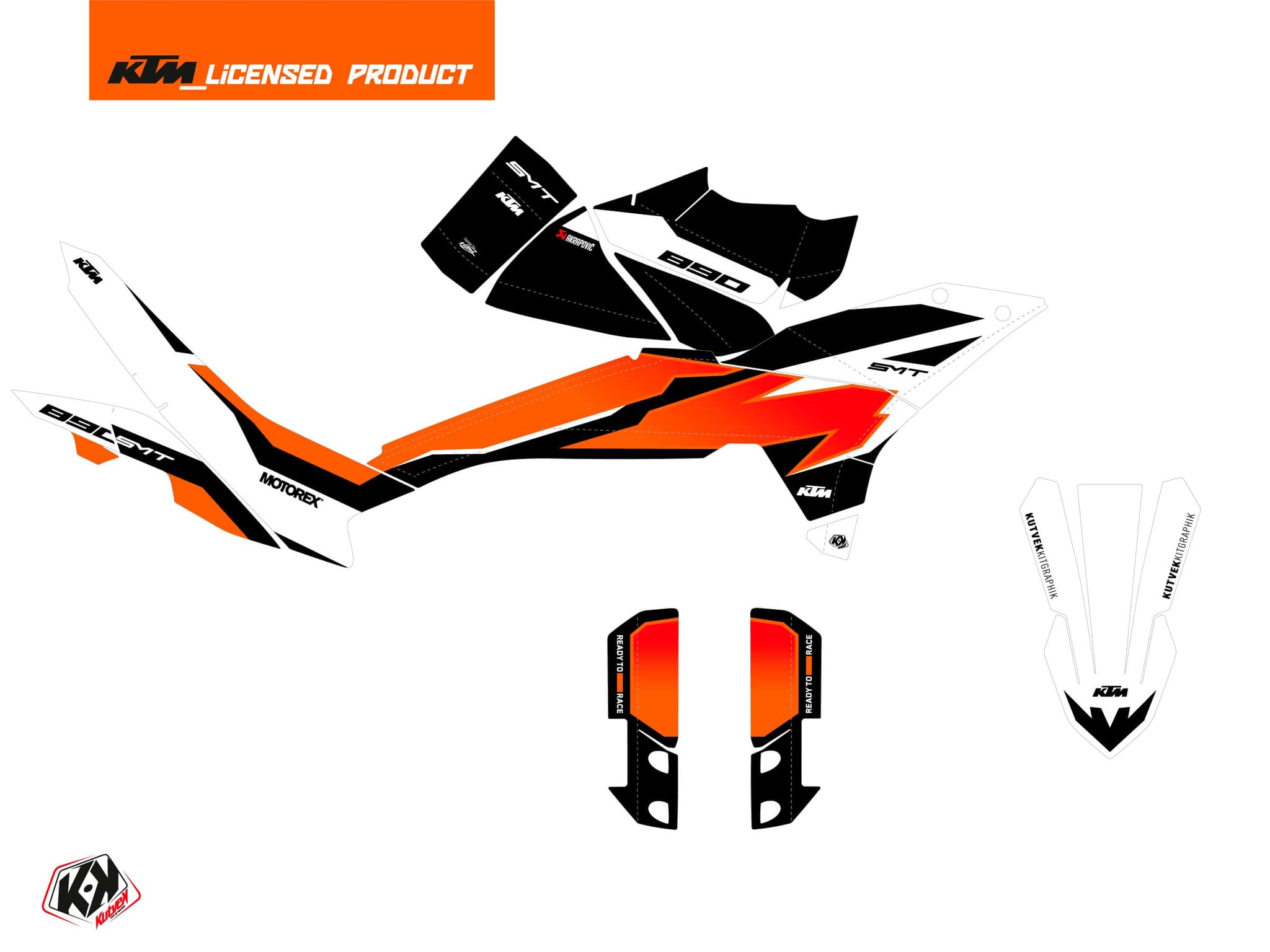 kit de decoración motocicleta ktm sm-t 890 tarmak rojo | KTM | Kutvek - View 2