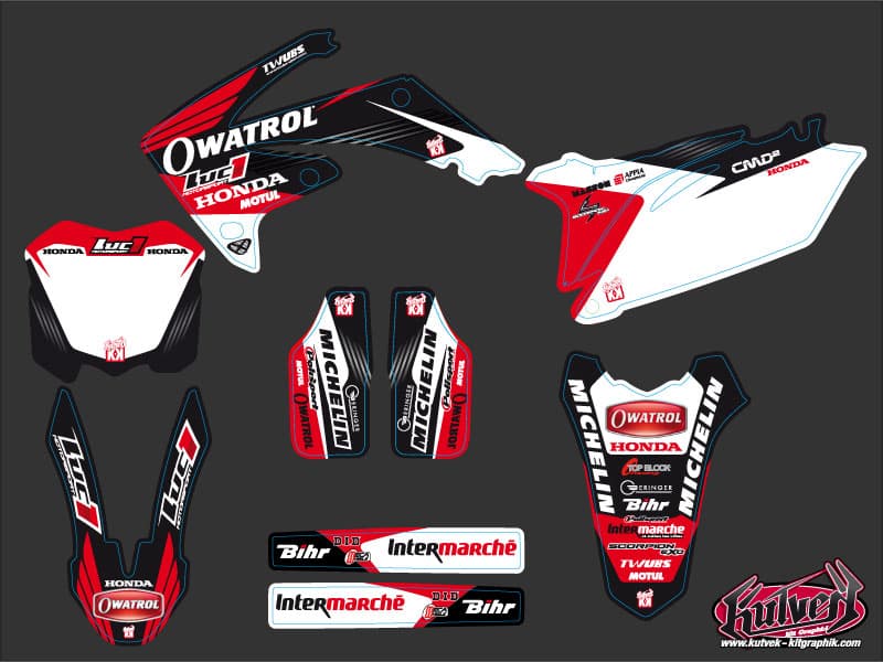 Honda 450 CRF Dirt Bike Replica Team Luc1 Graphic Kit 2012 | Honda | Kutvek - View 2
