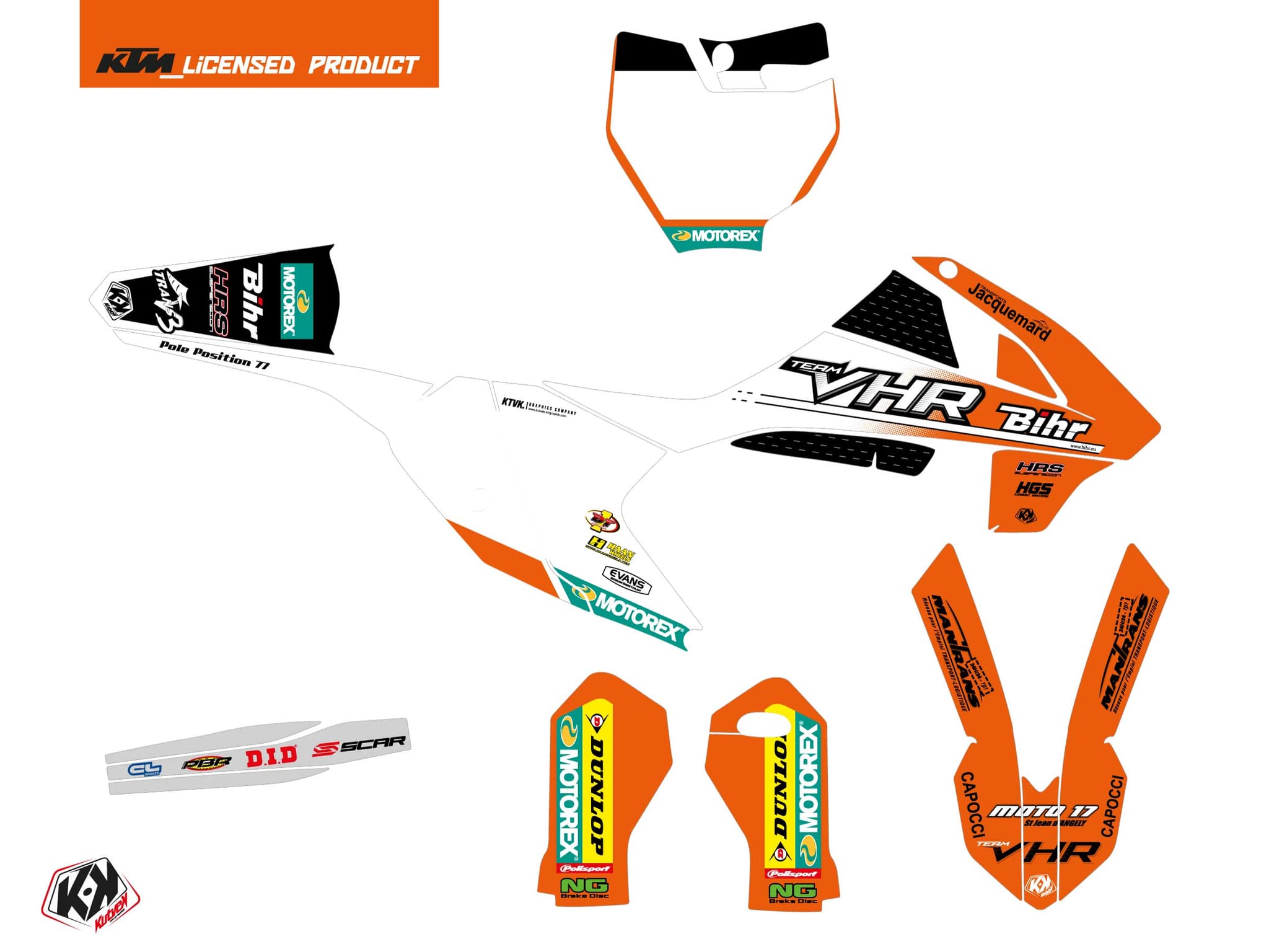 deko-set moto-cross replica team vhr k22 ktm 65 sx | KTM | Kutvek - View 2
