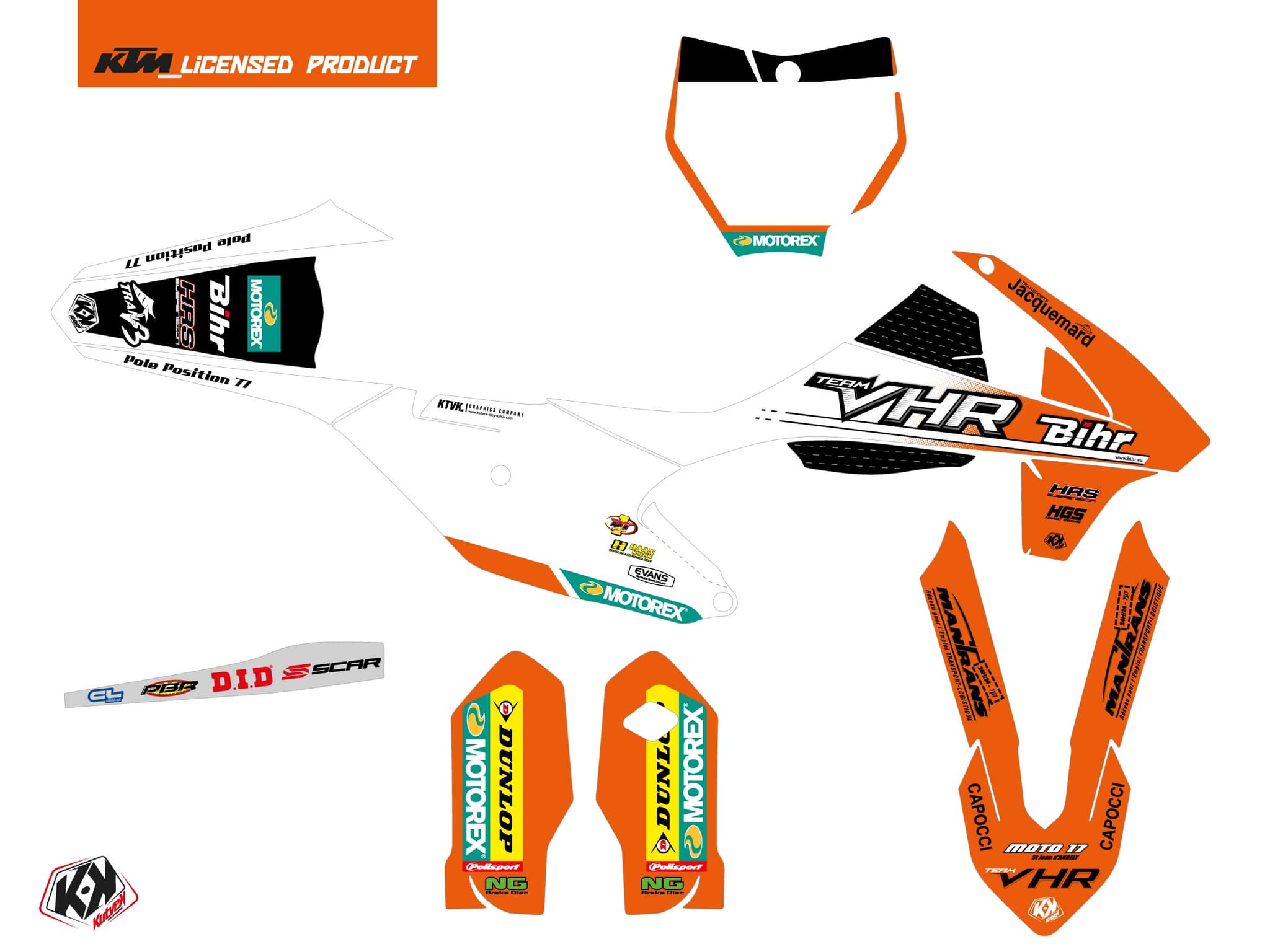 deko-set moto-cross replica team vhr k22 ktm 85 sx | KTM | Kutvek - View 2