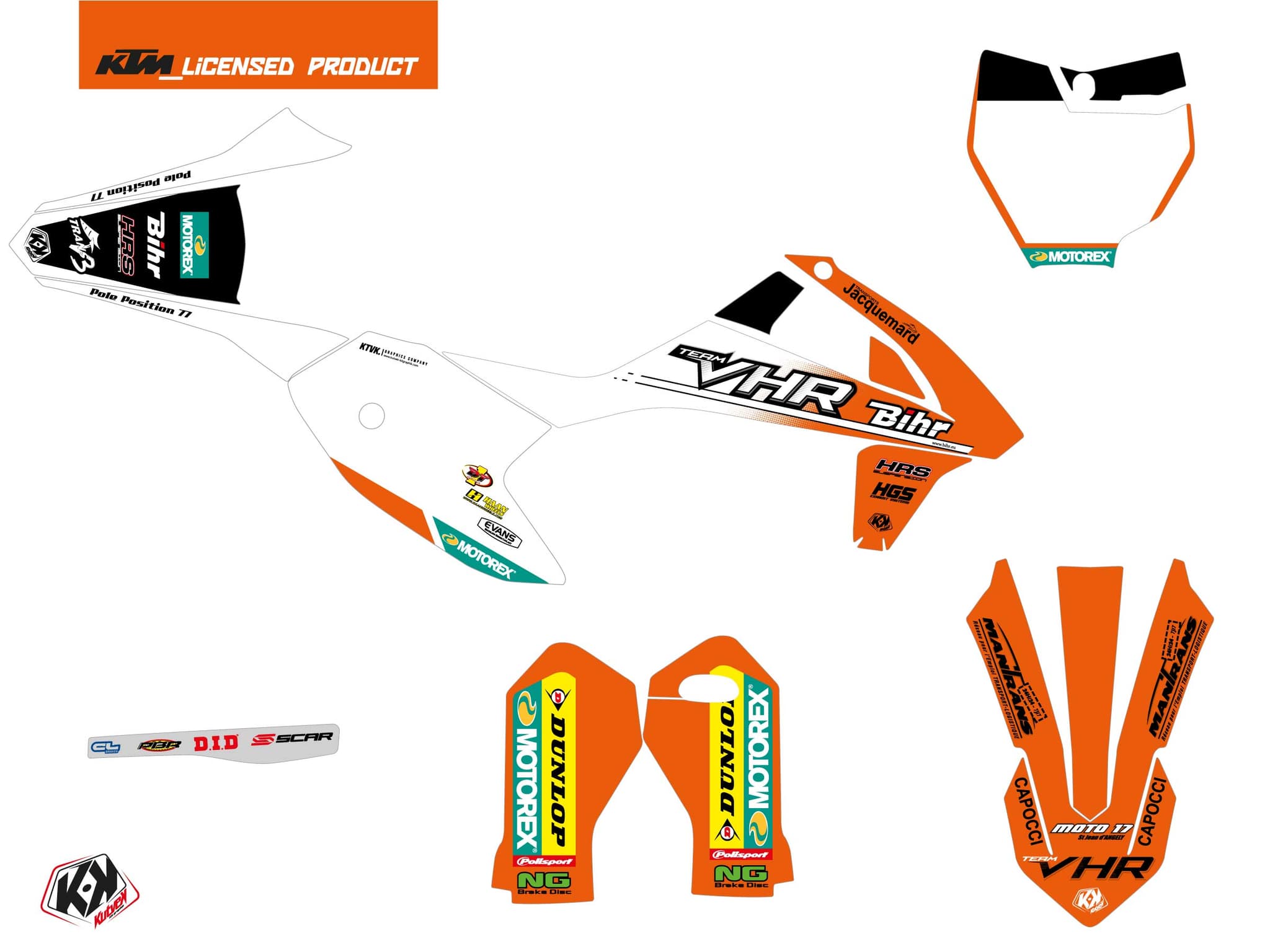 kit graphique motocross ktm sx e 5 replica team vhr k22 | SX-E 5 | Kutvek - View 2