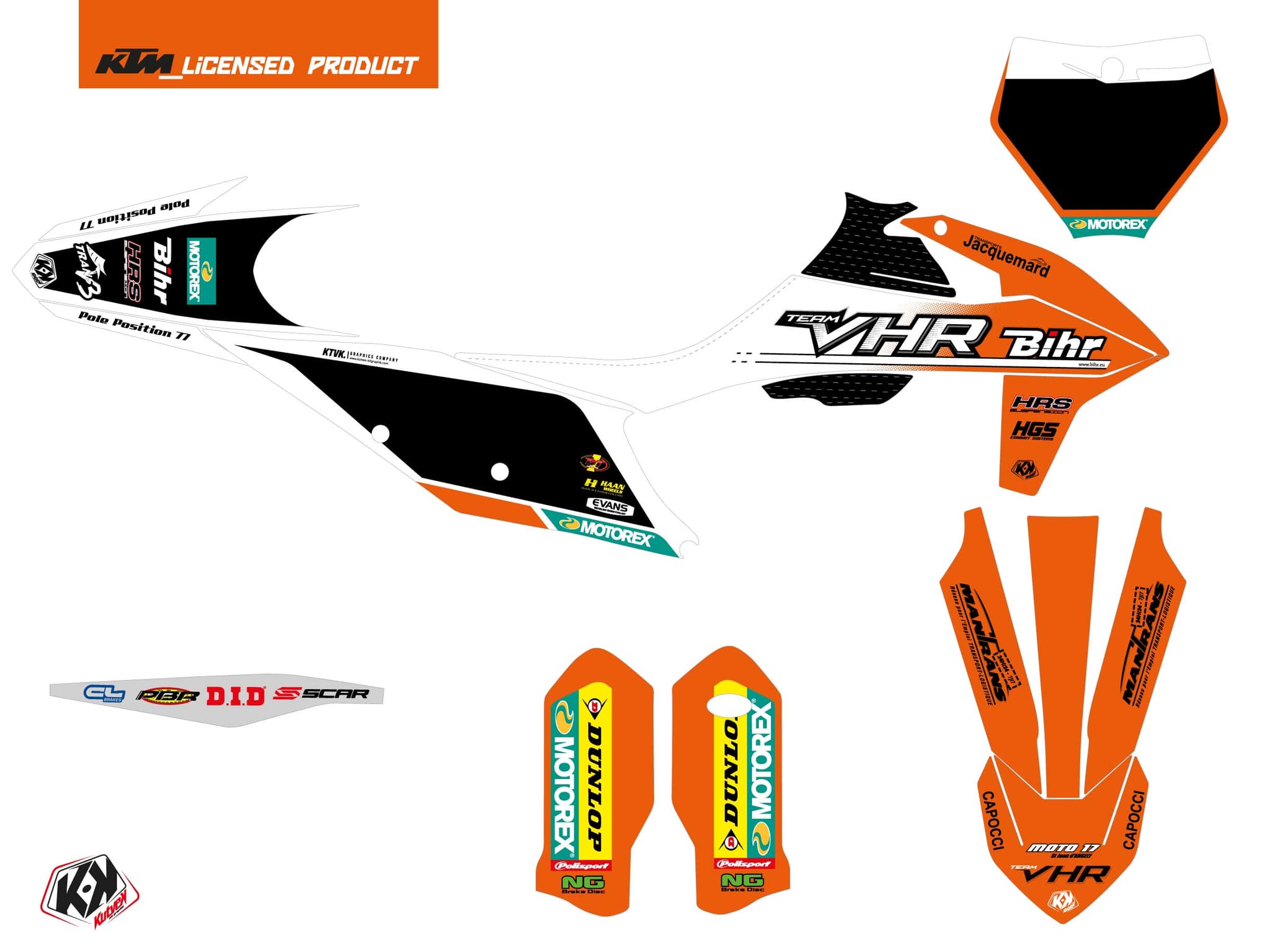 deko-set moto-cross replica team vhr k22 ktm 250 sxf | KTM | Kutvek - View 2