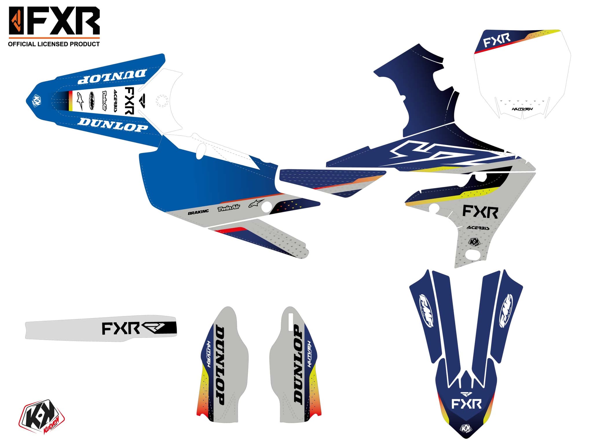 kit graphique motocross yamaha yz 450 f tilt bleu | 450 YZF | Kutvek - View 2