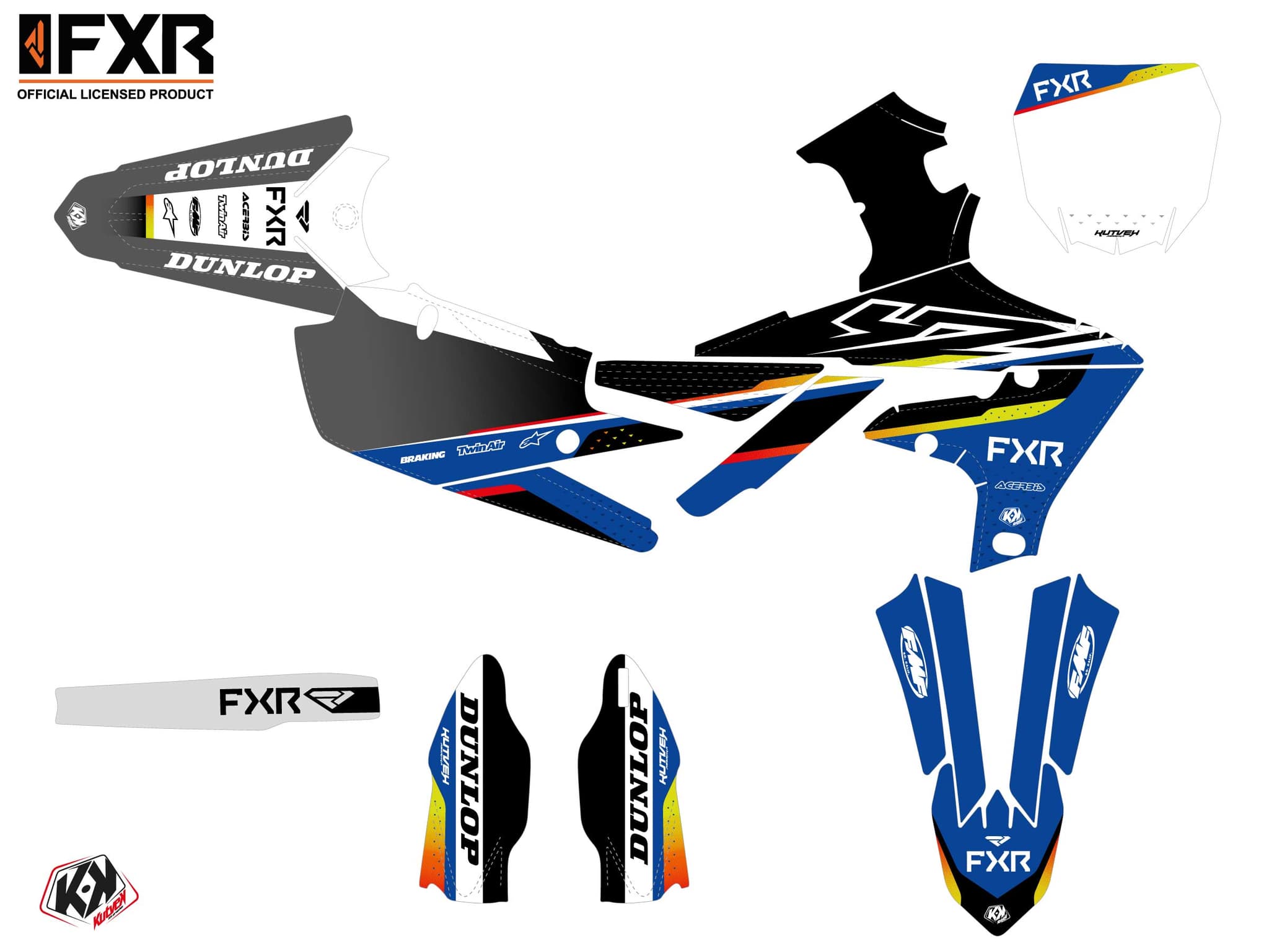 kit graphique motocross yamaha yz 450 f tilt noir | 450 YZF | Kutvek - View 2