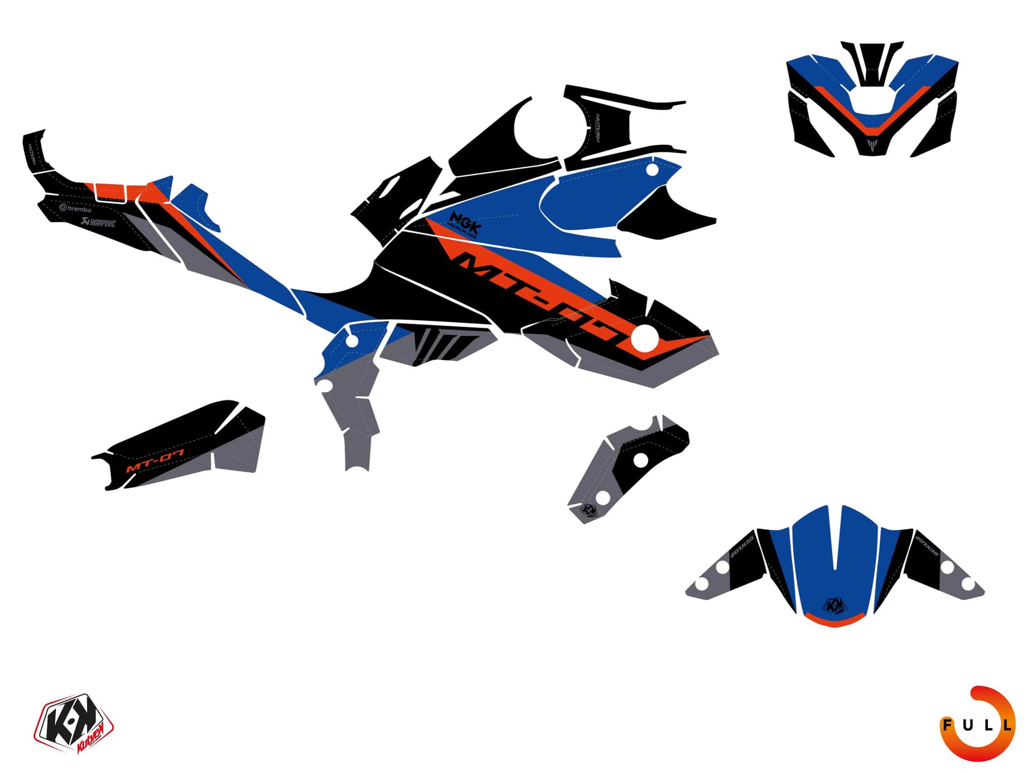 kit decorativo stradale yamaha mt 07 torque blu | Yamaha | Kutvek - View 3
