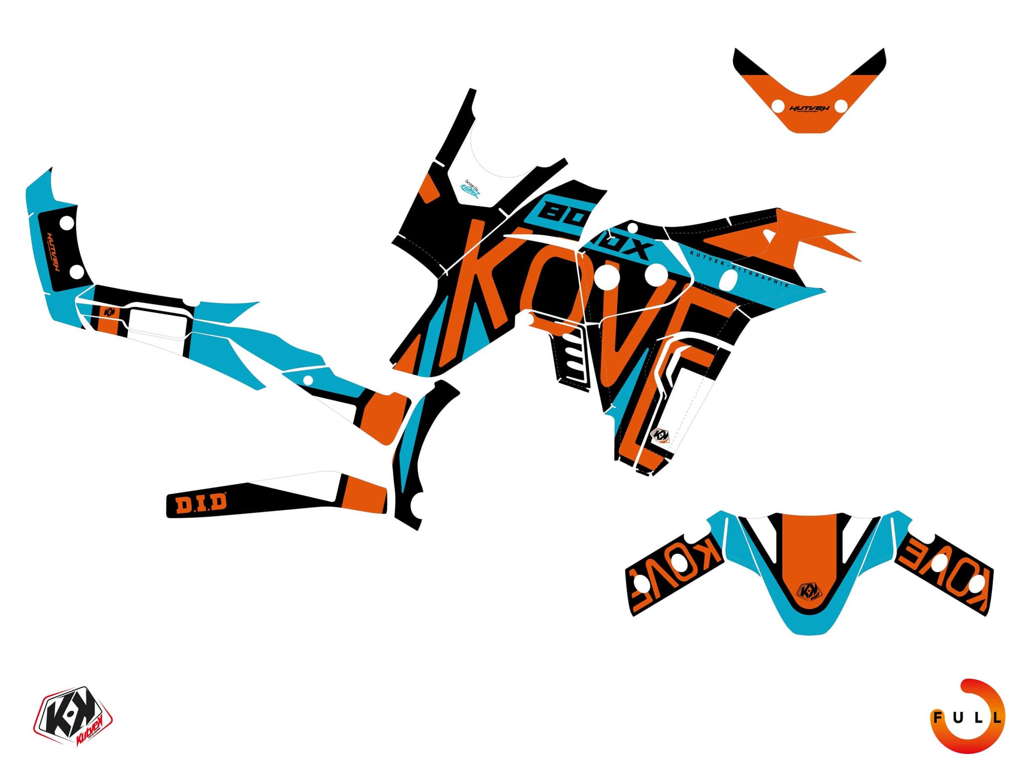 Kit graphique Moto KOVE X 800 TOTEM Bleu | Kove | Kutvek - View 3