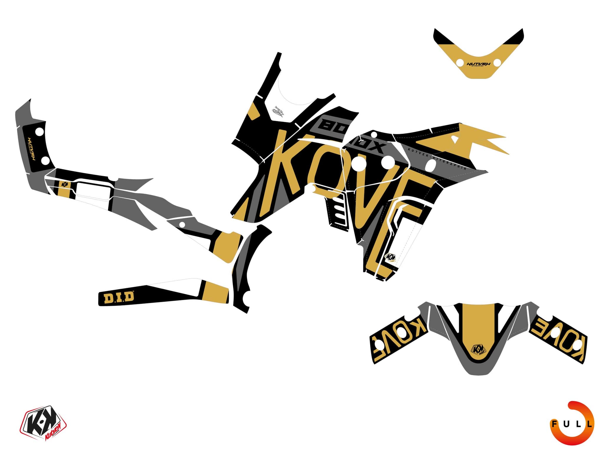 kit graphique moto kove x 800 totem gris | Kove | Kutvek - View 3