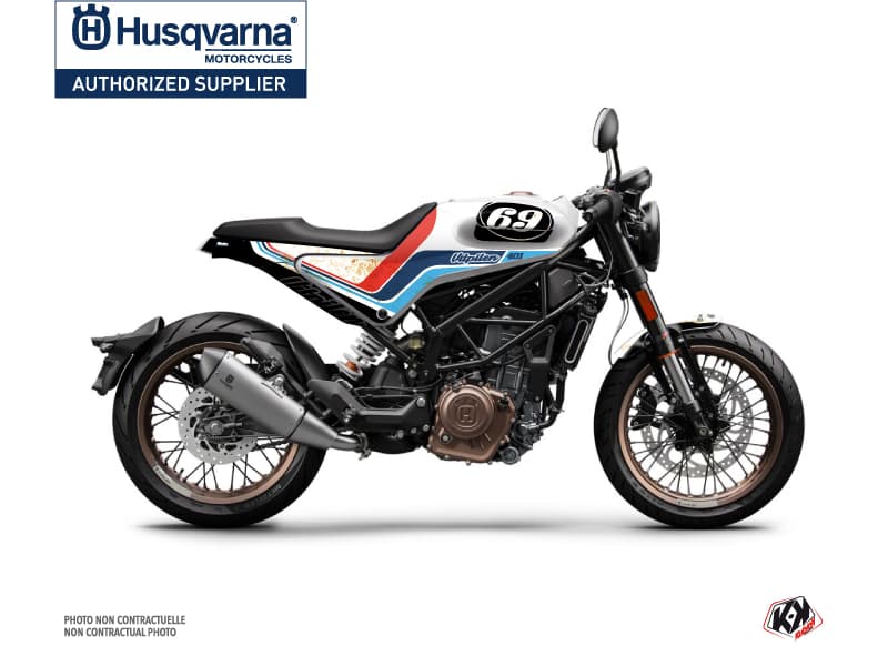 Kit Graphique Moto Track Husqvarna Vitpilen 401 Blanc