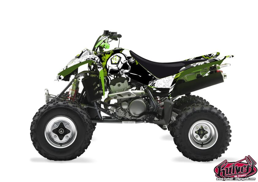 Kit graphique Quad Trash Kawasaki 400 KFX Noir Vert