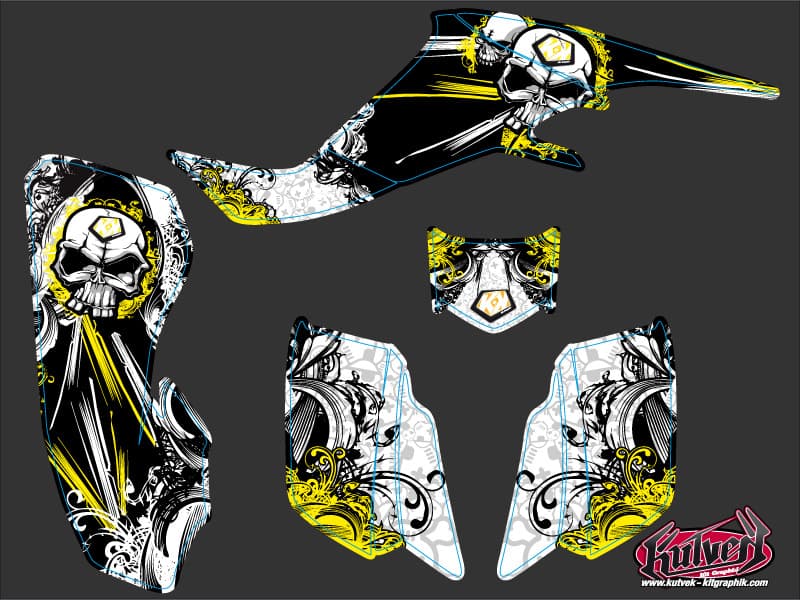 kit graphique quad suzuki ltz 400 trash noir-jaune | Suzuki | Kutvek - View 2