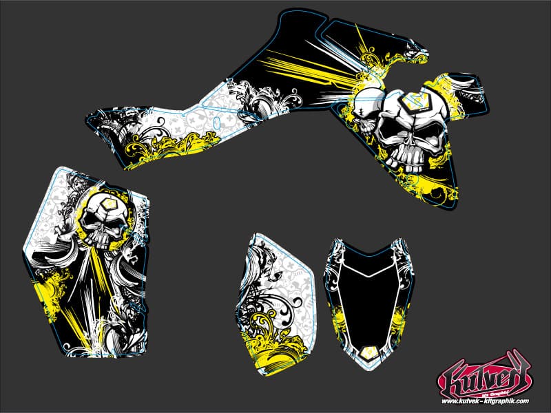 kit graphique quad suzuki ltz 400 ie trash noir-jaune | Suzuki | Kutvek - View 2