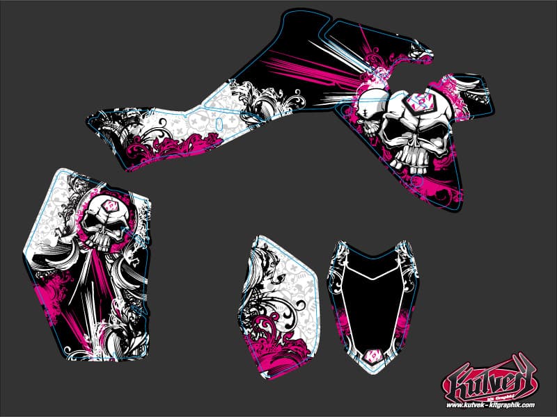 kit graphique quad suzuki ltz 400 ie trash noir-rose | Suzuki | Kutvek - View 2