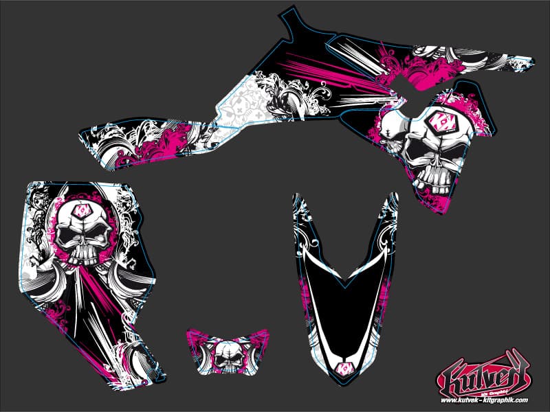 Kit graphique Quad Trash Suzuki 450 LTR Noir Rose | Suzuki | Kutvek - View 2
