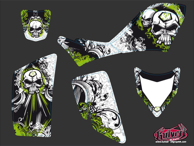 Kit graphique Quad Trash Kawasaki 700 KFX Noir Vert | Kawasaki | Kutvek - View 2