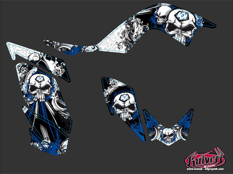Yamaha 700 Raptor ATV Trash Graphic Kit Black Blue | Yamaha | Kutvek - View 2