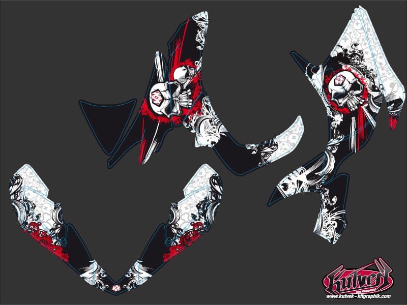 kit graphique quad honda trx 700 trash noir-rouge | Honda | Kutvek - View 2