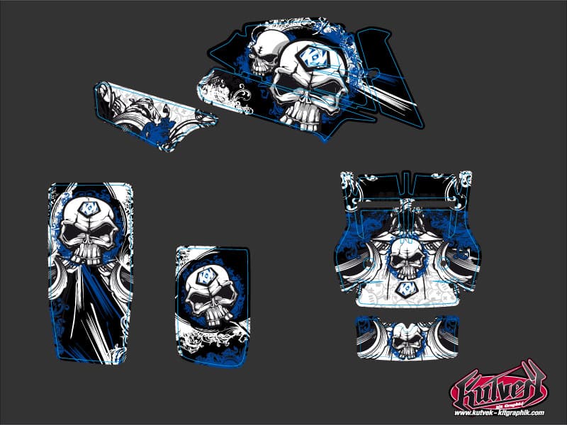 Kit graphique Quad Trash Yamaha Banshee Noir Bleu | Yamaha | Kutvek - View 2