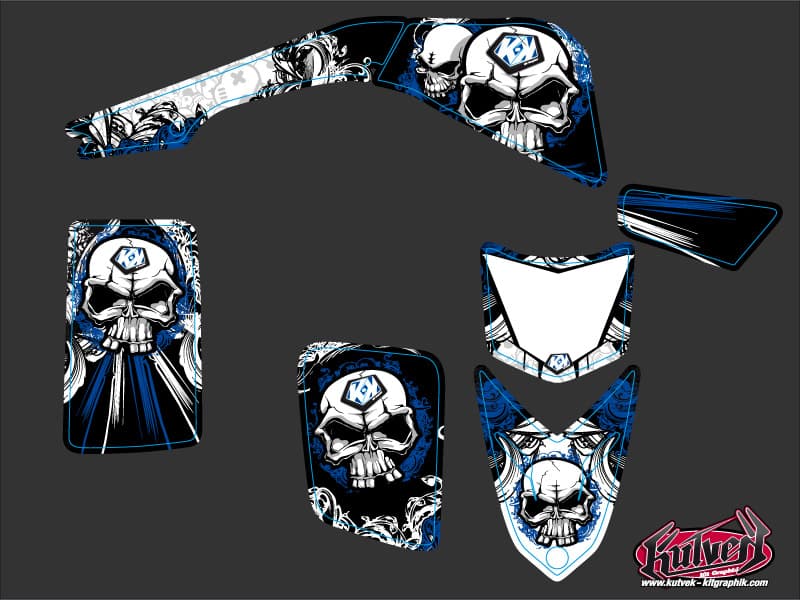 kit graphique quad yamaha blaster 200 trash noir-bleu | Yamaha | Kutvek - View 2