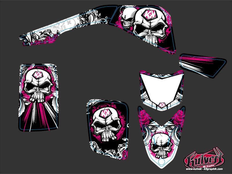 kit graphique quad yamaha blaster 200 trash noir-rose | Yamaha | Kutvek - View 2