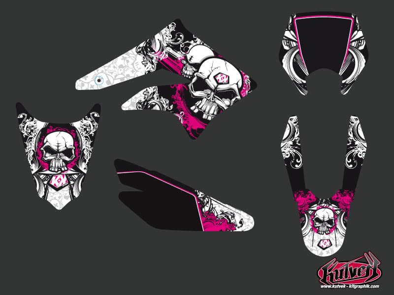kit graphique 50cc derbi senda xtreme trash rose | SENDA | Kutvek - View 2