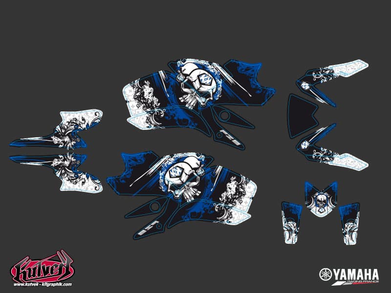 kit graphique moto yamaha fz 8 trash noir-bleu | Yamaha | Kutvek - View 2