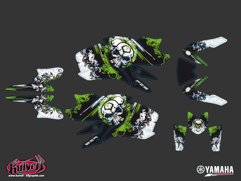 kit graphique moto yamaha fz 8 trash noir-vert | Yamaha | Kutvek - View 2