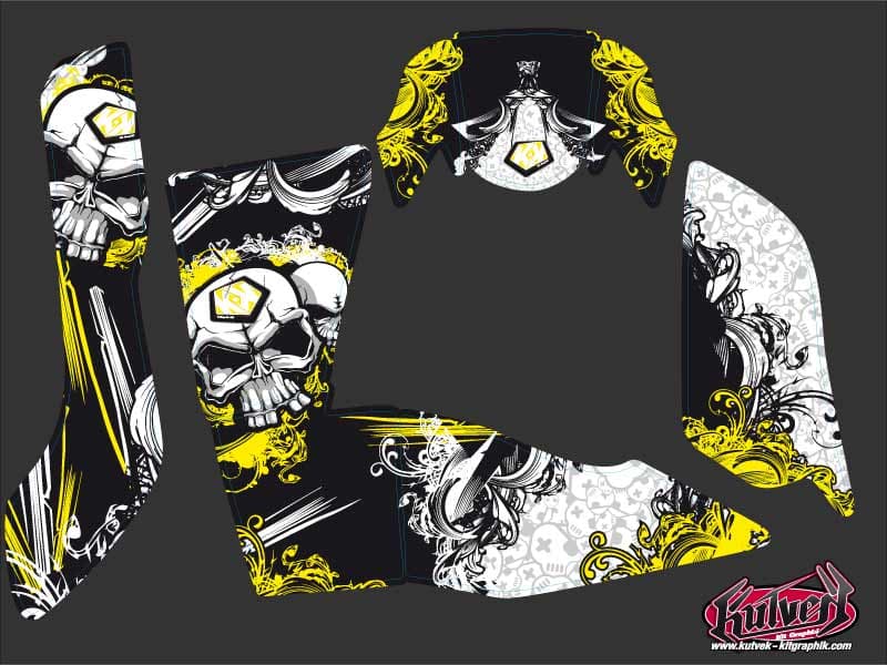 Kit graphique Quad Trash Suzuki King Quad 750 Noir Jaune | Suzuki | Kutvek - View 3