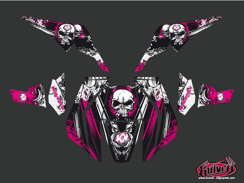 Can Am Maverick UTV Trash Graphic Kit Black Pink | Can am | Kutvek - View 2