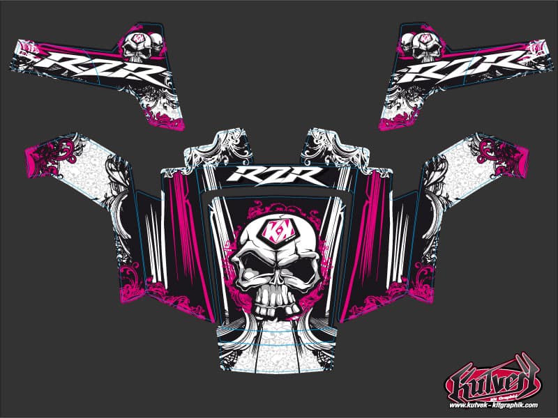 kit graphique ssv polaris rzr 800 trash noir-rouge | Polaris | Kutvek - View 2