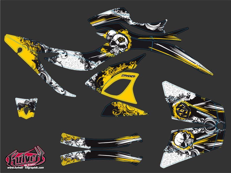 kit graphique  trash jaune hybride can-am spyder rs | Can am | Kutvek - View 2