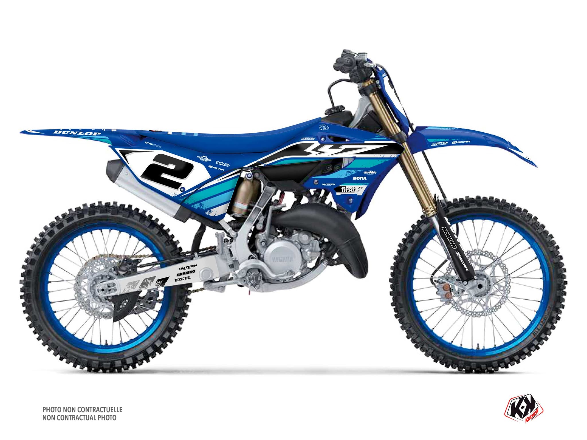 dirt bike yamaha yz 250 trix blue  graphic kit | 250 YZ | Kutvek