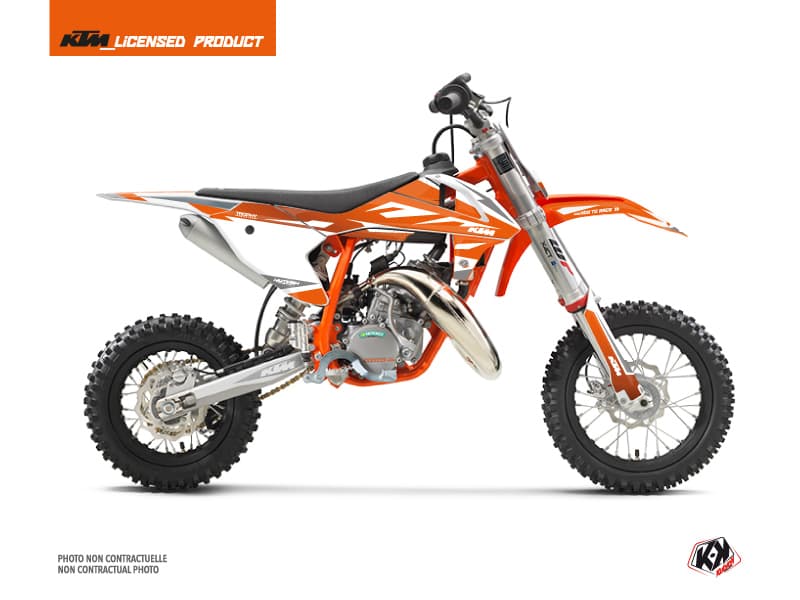 deko-set moto-cross trophy ktm 50 sx orange weiß