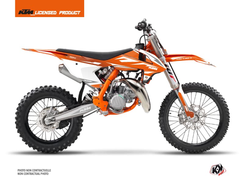 deko-set moto-cross trophy ktm 85 sx orange weiß