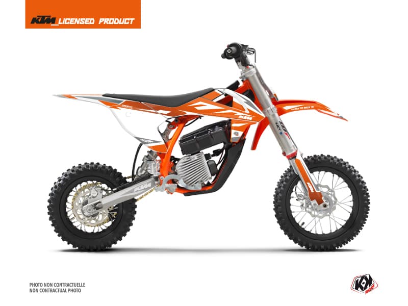 deko-set moto-cross trophy ktm sx-e 5 orange weiß