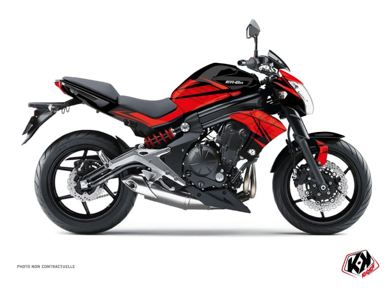 Kit graphique Moto Ultimate Kawasaki ER 6N Noir Rouge