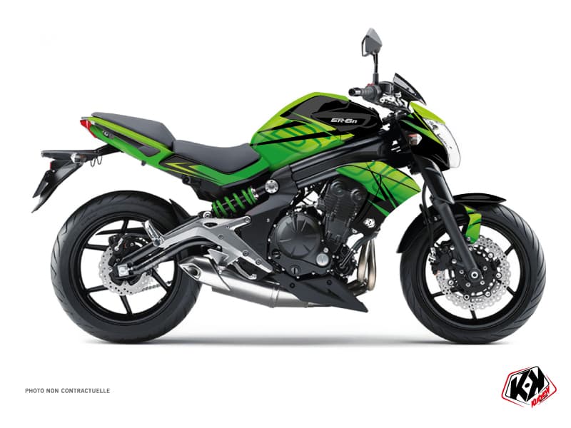 Kit graphique Moto Ultimate Kawasaki ER 6N Noir Vert