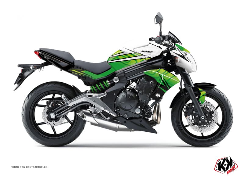 Kit graphique Moto Ultimate Kawasaki ER 6N Vert Blanc