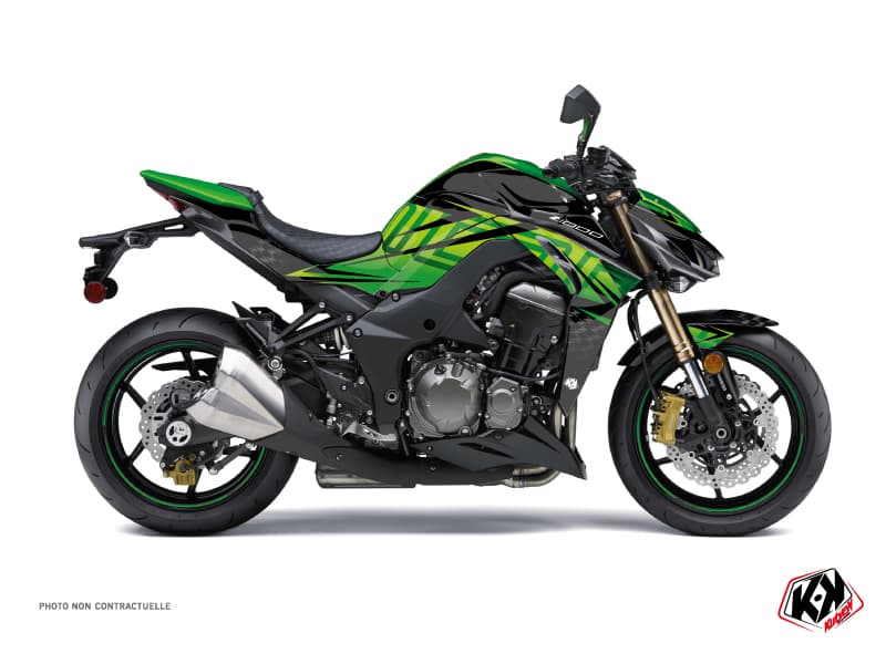 Kit graphique Moto Ultimate Kawasaki Z 1000 Noir Vert | Kawasaki | Kutvek