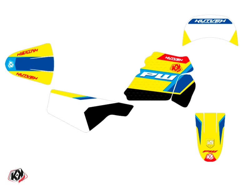 kit graphique motocross yamaha pw 50 us style jaune | PW 50 | Kutvek - View 2