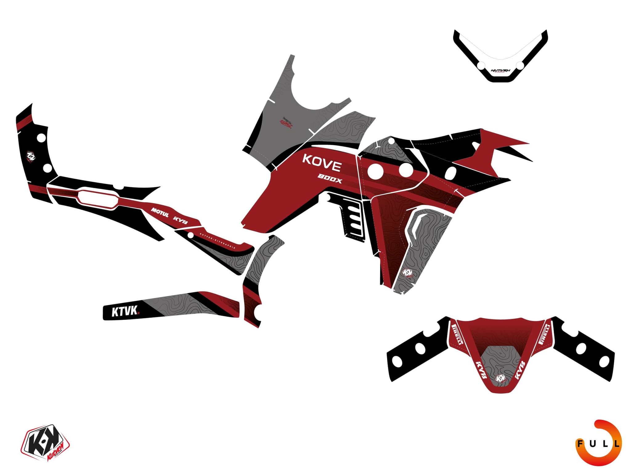 kit graphique moto kove x 800 vantage gris | Kove | Kutvek - View 3