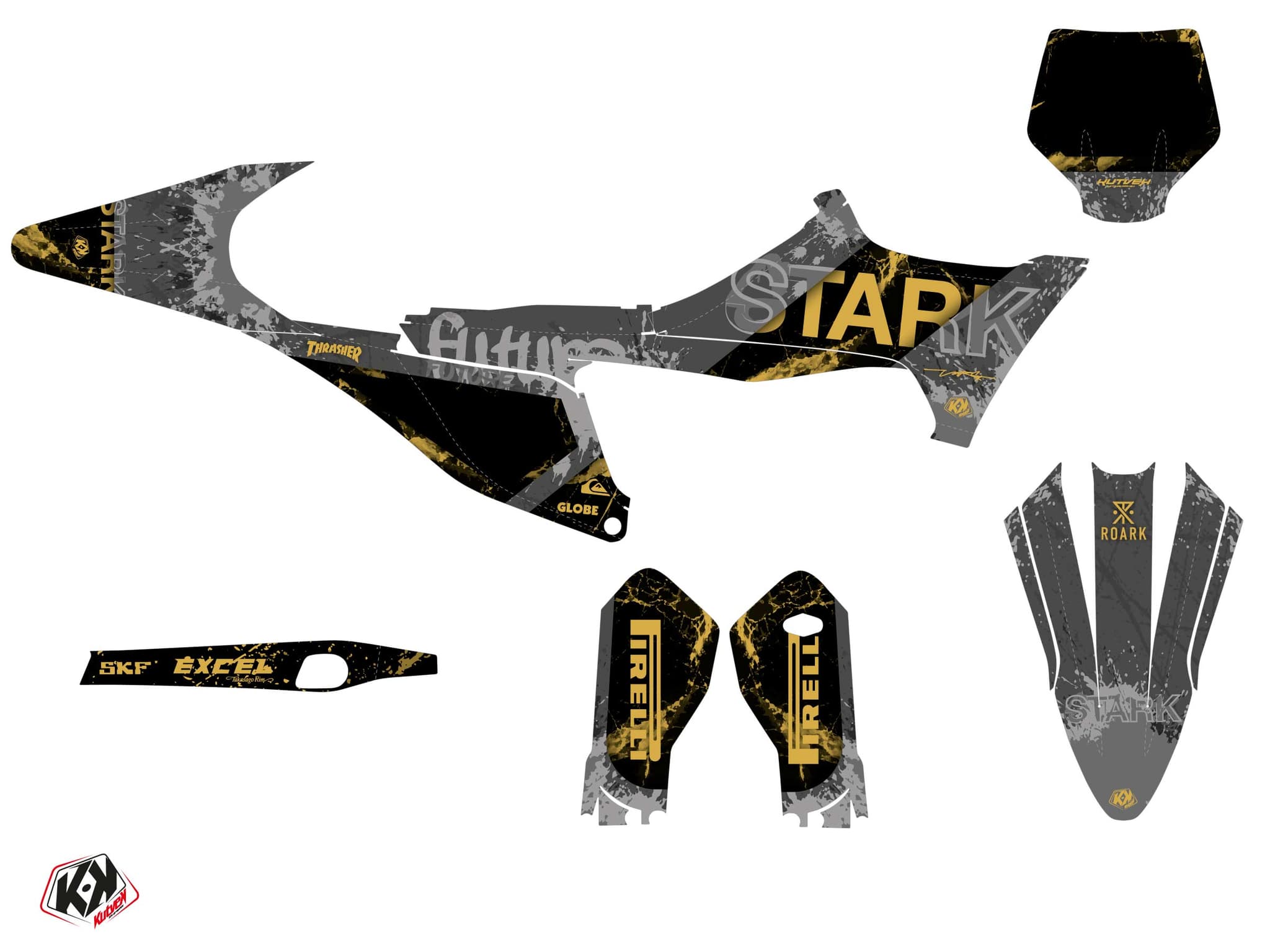 kit decorativo varial grigio moto-cross stark future varg | Stark Future | Kutvek - View 2