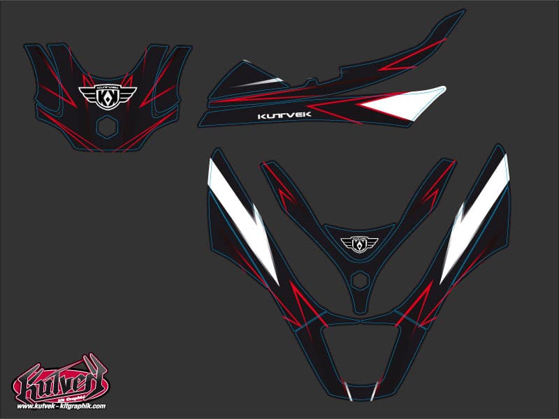 Kit graphique Maxiscooter Velocity Piaggio MP3 Rouge | Piaggio | Kutvek - View 2