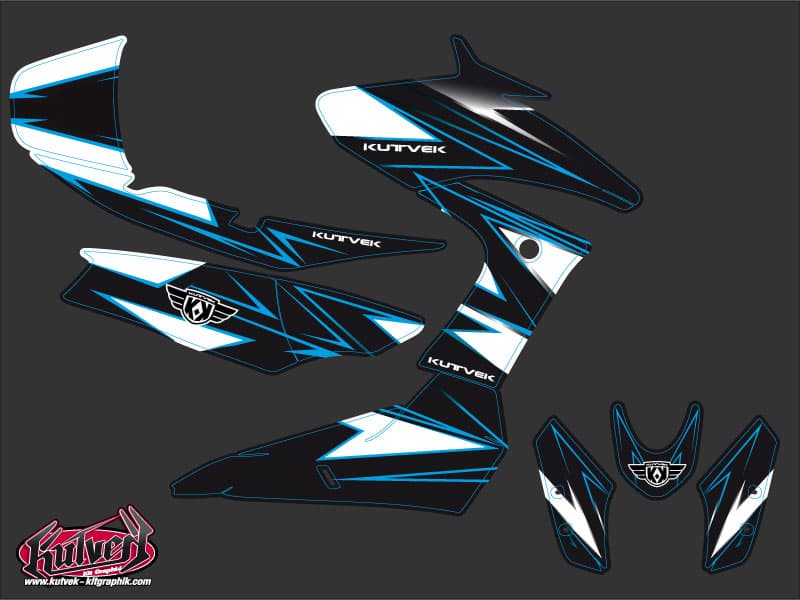 Kit graphique Maxiscooter Velocity Yamaha TMAX 500 Bleu | Yamaha | Kutvek - View 2