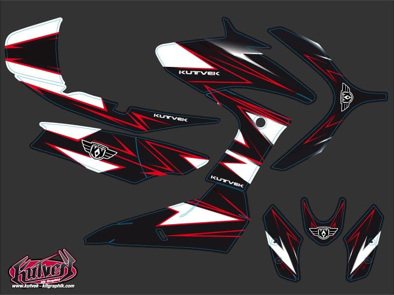 kit graphique maxi-scooter yamaha tmax 530 velocity rouge | Yamaha | Kutvek - View 2