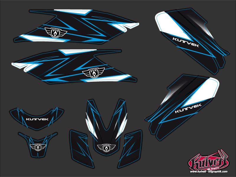 kit graphique maxi-scooter yamaha xmax 125 velocity bleu | Yamaha | Kutvek - View 2