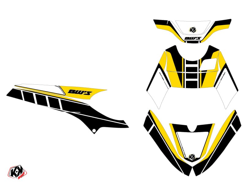 kit graphique scouter yamaha bw's vintage yamaha jaune | Yamaha | Kutvek - View 2