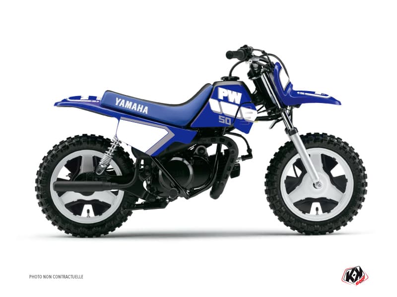 kit graphique motocross yamaha pw 50 vintage yamaha bleu  
