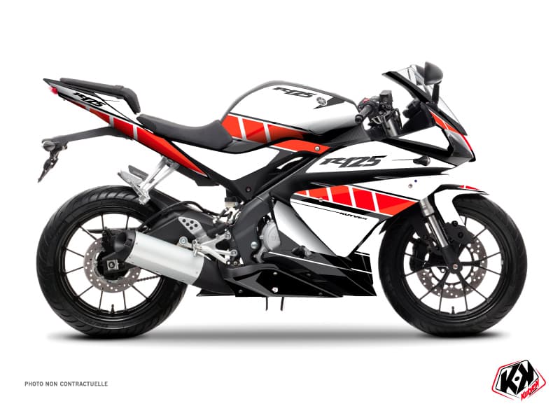kit graphique moto yamaha r125 vintage yamaha rouge | Yamaha | Kutvek